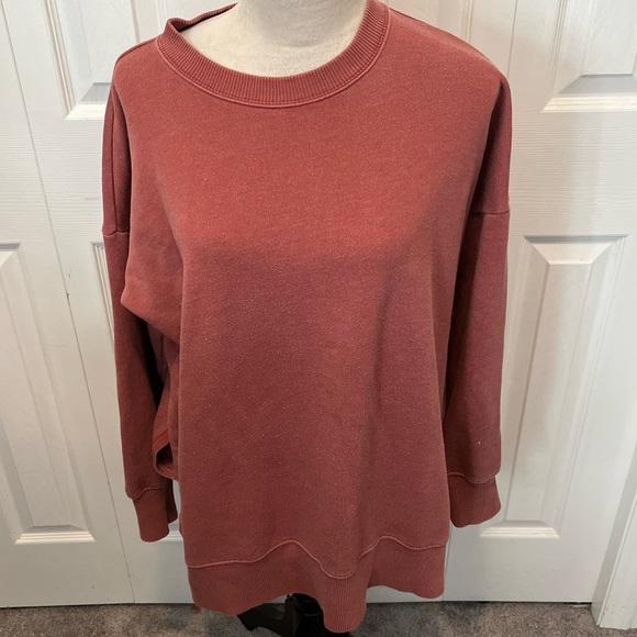 Aerie size S Oversized Mauve Dusty Rose Pullover Sweatshirt - Picture 3 of 15